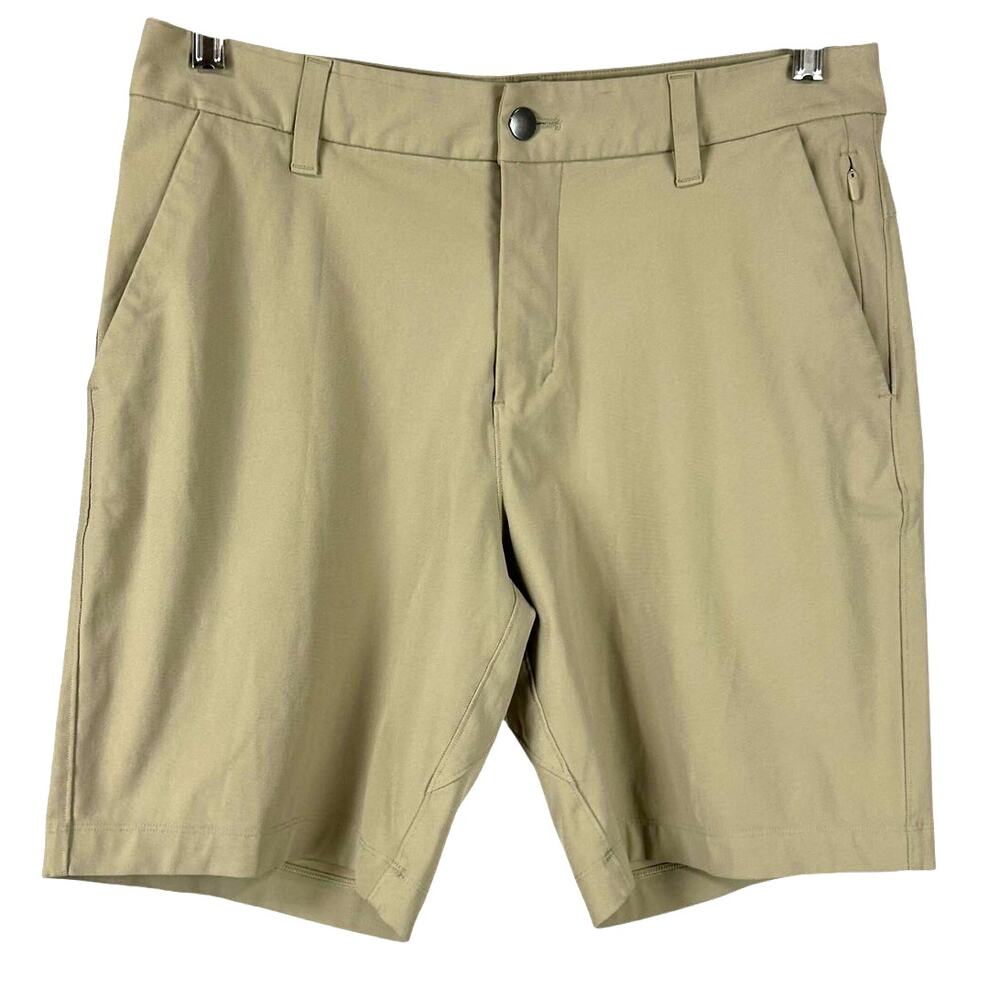 Lululemon Commission Short Slim Warpstreme 9" Khaki Men's Size 30 EUC